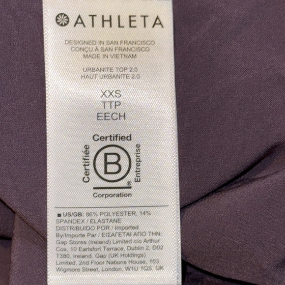 Athleta Urbanite Top In Dusk Violet Size XXS - Picture 8 of 9